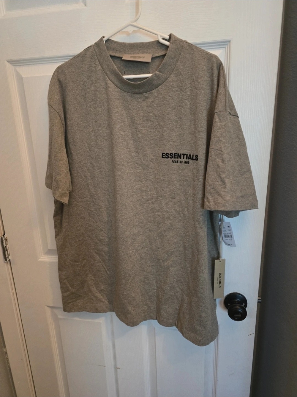 Essentials Men’s Light Gray Logo Short Sleeve Tee